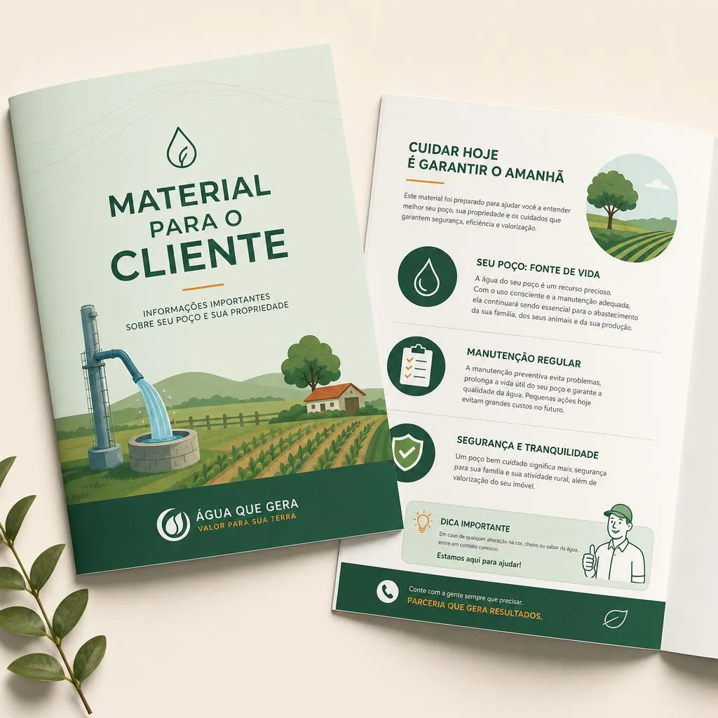 Mockup do material Material para o Cliente