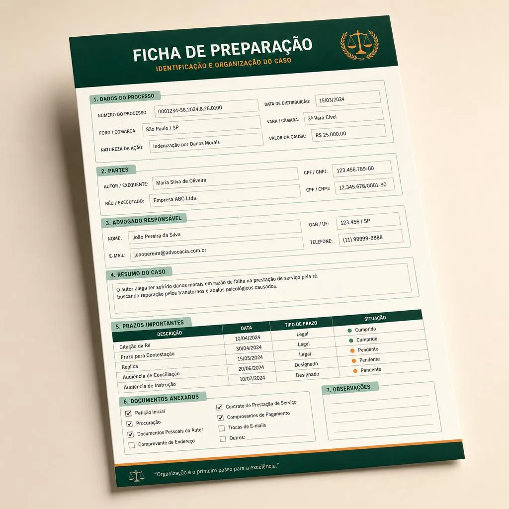 Mockup do material Ficha de Preparação Editável